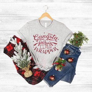 Gangsta Wrapper Unisex Graphic Crew Neck Short Sleeve T-shirt